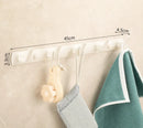GobekUsa Bathroom Set: Cream White Shelf, Towel Rack, Paper Holder, Brush Holder & Hardware