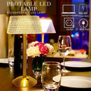 GobekUsa Diamond Crystal Table Lamp: Retro LED Night Light for Bedroom, Office, Hotel