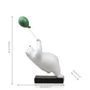GobekUsa Flying Bear Balloon Figurines: Modern Home Wall Decoration & Gift