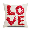 GobekUsa Cartoon Cat Linen Pillowcase 45x45cm Couple Love Cushion Covers for Living Room