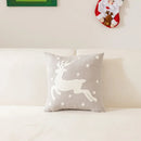 GobekUsa Christmas Cartoon Letter Embroidered Pillow Cover Festive Sofa Cushion
