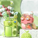 GobekUsa Double-Bin Sippy Cup | Kids Cartoon Water Bottle with Adjustable Strap