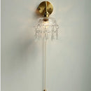 GobekUsa Crystal Glass LED Wall Light with Pull Chain Switch, Nordic Modern Design
