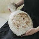 GobekUsa Golden Shell Art Vase: Handmade Luxury Desktop Flower Arrangement & Home Decor
