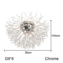 GobekUsa Dandelion Chandelier: Nordic Minimalist Wrought Iron LED Indoor Light for Living Room