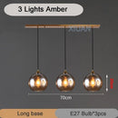 GobekUsa Industrial Glass Pendant Light for Dining Table, Kitchen, Bar, Office - E27