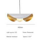 GobekUsa Lederam Manta Pendant: Industrial Black & Gold Ceiling Light with Lotus Leaf Design