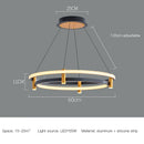 GobekUsa Black Ring LED Pendant Chandelier for Table Dining Living Kitchen Island Lighting