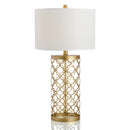 GobekUsa Gold Bird Cage Iron Desk Lamp: Minimalist European Iron Art Grid Table Light