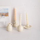 GobekUsa Geometric Ceramic Candle Holder Set - Decorative Home Decor Ornaments
