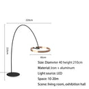GobekUsa Grote Dimbare Gouden Koperen Zwarte LED Vloerlamp voor Woonkamer en Hotel