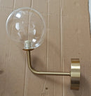 GobekUsa Glass Ball Metal Bend Wall Lamp for Living Room Bedroom, Nordic Retro Design