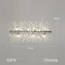 GobekUsa Dandelion Chandelier: Nordic Minimalist Wrought Iron LED Indoor Light for Living Room