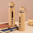 GobekUsa Bamboo Shell Glass Water Bottle Gym Drinkware Sports Drinking Bottle