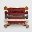 GobekUsa Knit Boho Tassels Cushion Cover Ivory Beige Orange Grey Soft Pillow Cover