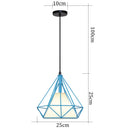 GobekUsa Blue Nordic Pendant Lights E27 Modern Hanging Lamps for Living Dining Kitchen