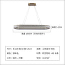 GobekUsa Crystal Oval Pendant Chandelier for Living Room Bedroom Dining Room Lighting