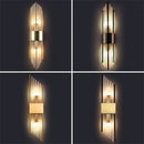 GobekUsa Crystal LED Wall Lamp Stainless Steel Sconces for Bedroom Dining Room
