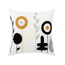 GobekUsa Daisy Yellow Floral Geometric Pillow Cover - Soft Cozy Embroidery for Living Room