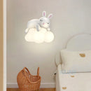 GobekUsa Cute Polar Bear Cloud Wall Lamp for Kids Bedroom Décor