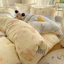 GobekUsa Cartoon Printed Cotton Bedding Set - Soft, Skin-Friendly Duvet Cover