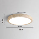 GobekUsa Ellipse Stone LED Ceiling Light Natural Travertine Lamp Plafon