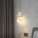 GobekUsa Astronaut Chandelier: Personalized Children's Room Decor Lighting for Warm Atmosphere