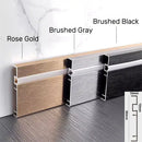 GobekUsa LED Skirting Aluminum Profiles: Brushed Gold/Black, Conner Baseboard, Diffuser, Stair, Floor, Wall Decor