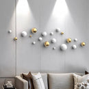 GobekUsa Golden Stainless Steel Geometric Wall Decoration Art