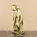 GobekUsa Golden Octopus Sculpture Candle Holder Candelabrum for Home Decoration