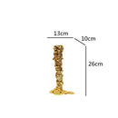 GobekUsa Golden Candlestick Holder Resin Plated Wedding Centerpiece