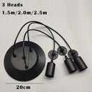 Black Industrial Spider Pendant Light, 6-Light Iron
