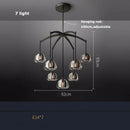 GobekUsa Black Brass American Series Crystal Copper LED Chandelier for Dinning Room