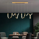 GobekUsa Gold Irregular LED Pendant Lights for Modern Living & Dining Room Lighting