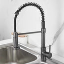 GobekUsa Black & Gold Kitchen Faucet: Luxury Brass Pull Out Sink Mixer