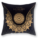 GobekUsa Black Gold Mandala Luxury Printed Pillowcase §