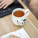 GobekUsa Cow Ceramic Mug: Cute 3D Animal Coffee Cup for Kids and Adults