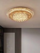 GobekUsa Amber Crystal LED Ceiling Light for Luxurious Home Decor