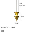 GobekUsa Gold Black Cone LED Pendant Lamp for Stylish Home and Shop Lighting