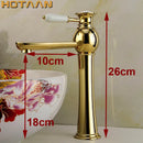 GobekUsa Gold Basin Faucet with Ceramic Mixer Tap - Bathroom Torneiras Para Banheiro