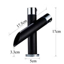 GobekUsa Black Basin Faucet: Cold/Hot Water Mixer for Deck Sink, Water-Saving Crane