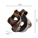 GobekUsa Gold Geometric Abstract Resin Ring Figurines for Stylish Home Decor