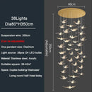 GobekUsa Bird Design LED Chandelier for Luxury Living Room and Restaurant