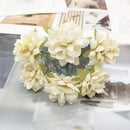 GobekUsa Ivory Flower Cherry Stamen Berries Bundle for DIY Christmas Wedding Decor