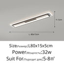 GobekUsa LED Chandelier Lights Remote Dimming Black White Modern Long Living Room Bedroom Hall Lamps