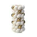 GobekUsa Ceramic Vase: Lemon/carambola Design for Aesthetic Room Decor & Floral Arrangement