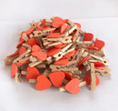 GobekUsa 50-Piece Mini Wooden Clips for Photos Crafts, 25mm Small Clothespin Decoration