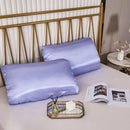 GobekUsa Imitation Silk Elastic Band Pillowcase Queen King Size Smooth Satin Luxury Bedding
