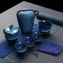 GobekUsa Chinese Kung Fu Ceramic Tea Set Teapot Gaiwan Porcelain Teaset Drinkware