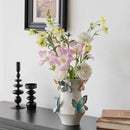 GobekUsa Butterfly Ceramic Vase - Handmade Porcelain Flowerpot Bouquet Arrangement
